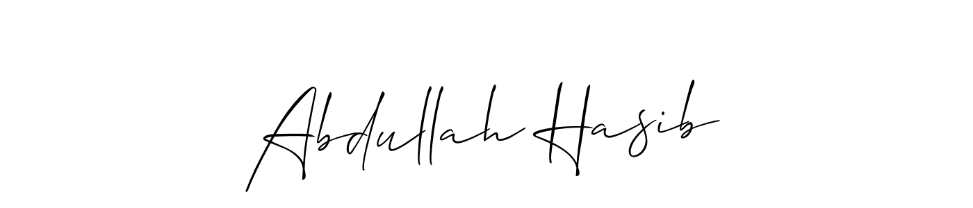 You should practise on your own different ways (Allison_Script) to write your name (Abdullah Hasib) in signature. don't let someone else do it for you. Abdullah Hasib signature style 2 images and pictures png