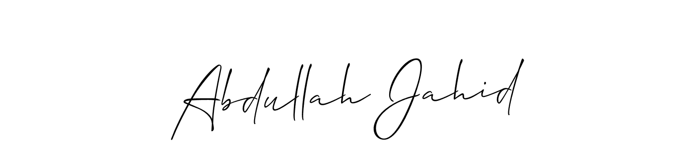 How to make Abdullah Jahid signature? Allison_Script is a professional autograph style. Create handwritten signature for Abdullah Jahid name. Abdullah Jahid signature style 2 images and pictures png