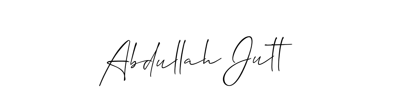 Use a signature maker to create a handwritten signature online. With this signature software, you can design (Allison_Script) your own signature for name Abdullah Jutt. Abdullah Jutt signature style 2 images and pictures png