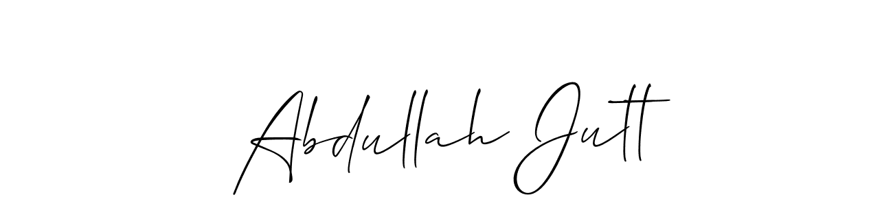 Use a signature maker to create a handwritten signature online. With this signature software, you can design (Allison_Script) your own signature for name Abdullah Jutt. Abdullah Jutt signature style 2 images and pictures png