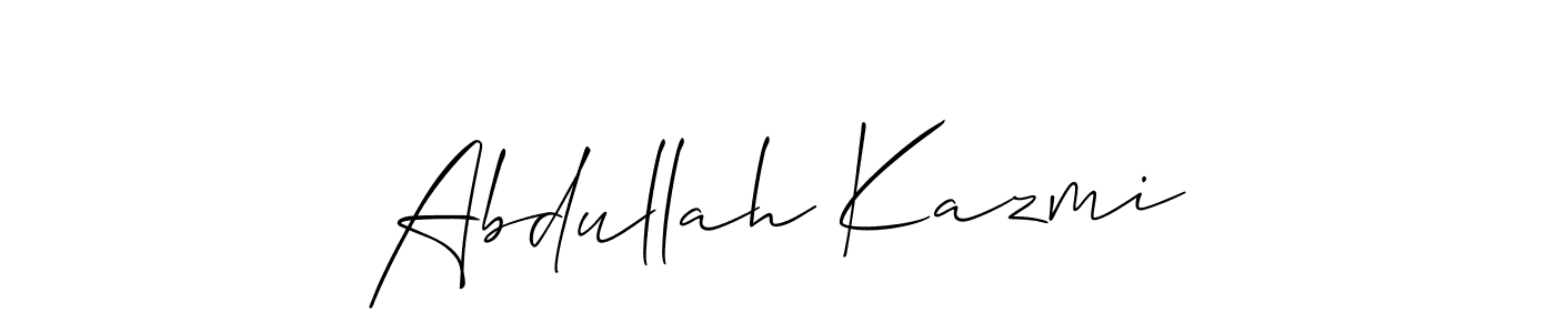Best and Professional Signature Style for Abdullah Kazmi. Allison_Script Best Signature Style Collection. Abdullah Kazmi signature style 2 images and pictures png