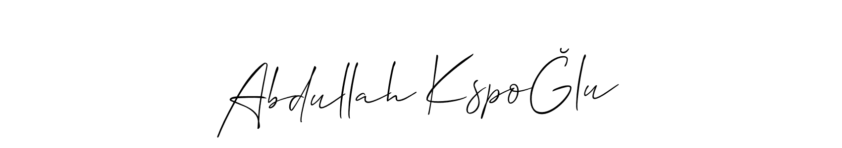 Make a beautiful signature design for name Abdullah KspoĞlu. Use this online signature maker to create a handwritten signature for free. Abdullah KspoĞlu signature style 2 images and pictures png