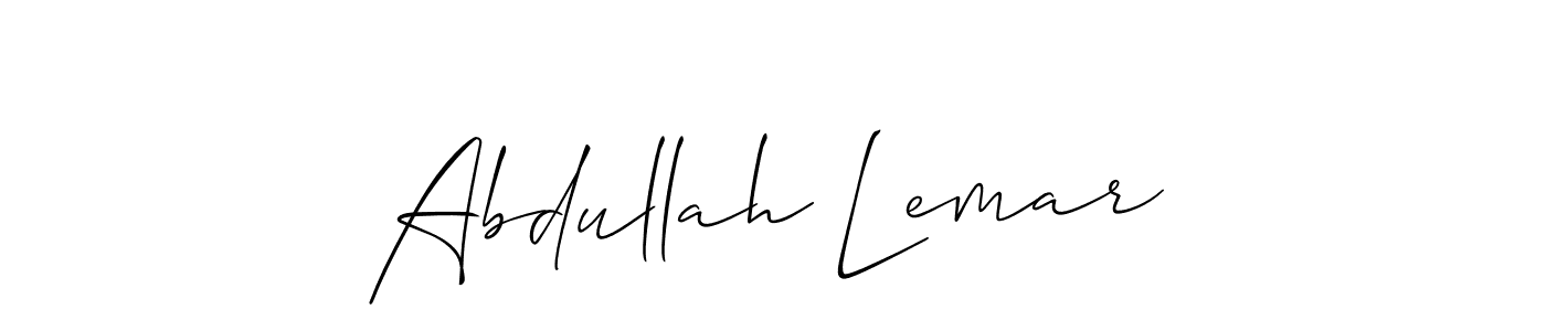 How to make Abdullah Lemar signature? Allison_Script is a professional autograph style. Create handwritten signature for Abdullah Lemar name. Abdullah Lemar signature style 2 images and pictures png