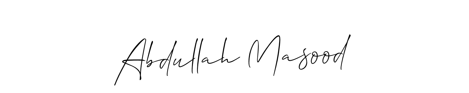 Create a beautiful signature design for name Abdullah Masood. With this signature (Allison_Script) fonts, you can make a handwritten signature for free. Abdullah Masood signature style 2 images and pictures png