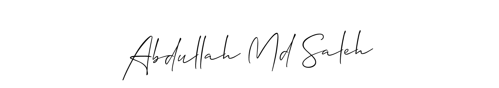 You should practise on your own different ways (Allison_Script) to write your name (Abdullah Md Saleh) in signature. don't let someone else do it for you. Abdullah Md Saleh signature style 2 images and pictures png