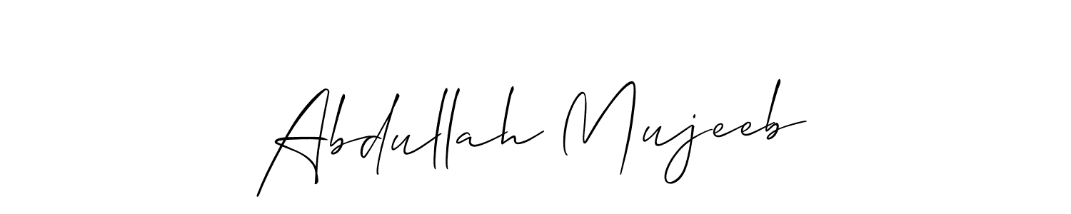 Similarly Allison_Script is the best handwritten signature design. Signature creator online .You can use it as an online autograph creator for name Abdullah Mujeeb. Abdullah Mujeeb signature style 2 images and pictures png