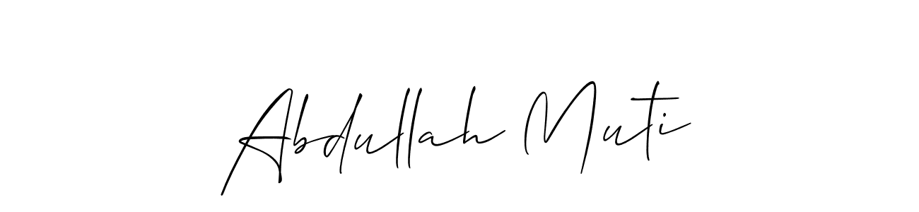 It looks lik you need a new signature style for name Abdullah Muti. Design unique handwritten (Allison_Script) signature with our free signature maker in just a few clicks. Abdullah Muti signature style 2 images and pictures png