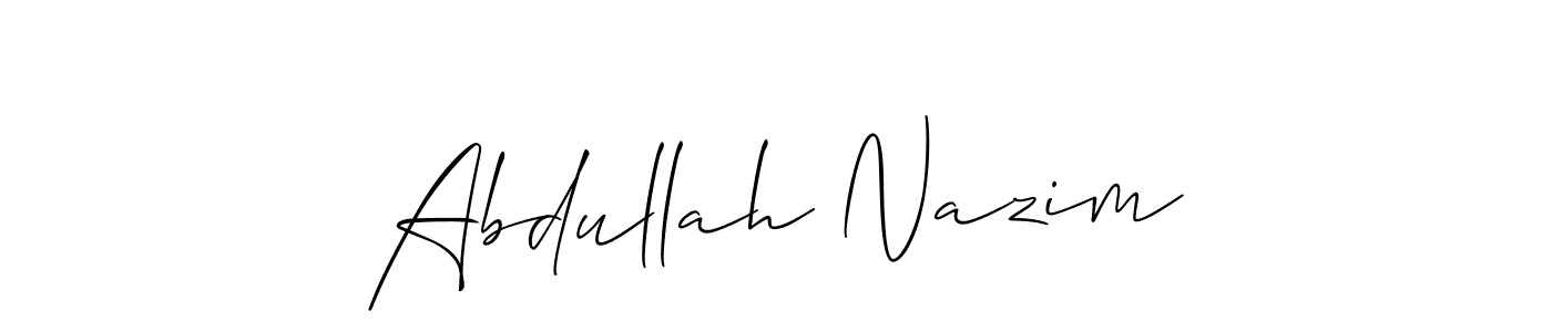 Make a beautiful signature design for name Abdullah Nazim. Use this online signature maker to create a handwritten signature for free. Abdullah Nazim signature style 2 images and pictures png