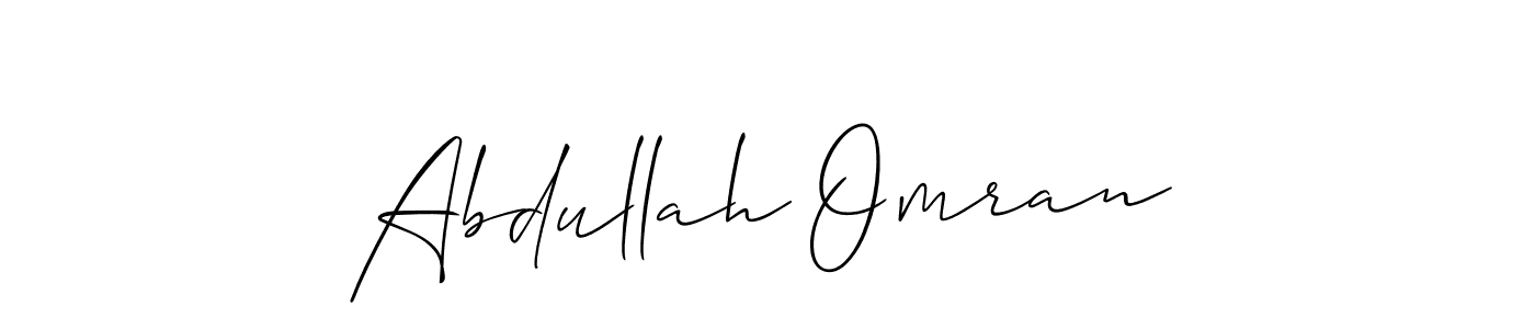 Make a short Abdullah Omran signature style. Manage your documents anywhere anytime using Allison_Script. Create and add eSignatures, submit forms, share and send files easily. Abdullah Omran signature style 2 images and pictures png