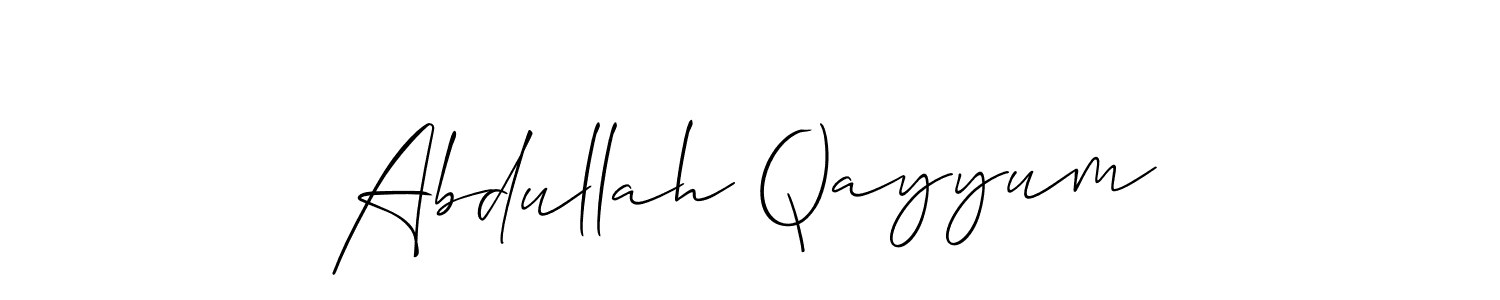 Also You can easily find your signature by using the search form. We will create Abdullah Qayyum name handwritten signature images for you free of cost using Allison_Script sign style. Abdullah Qayyum signature style 2 images and pictures png