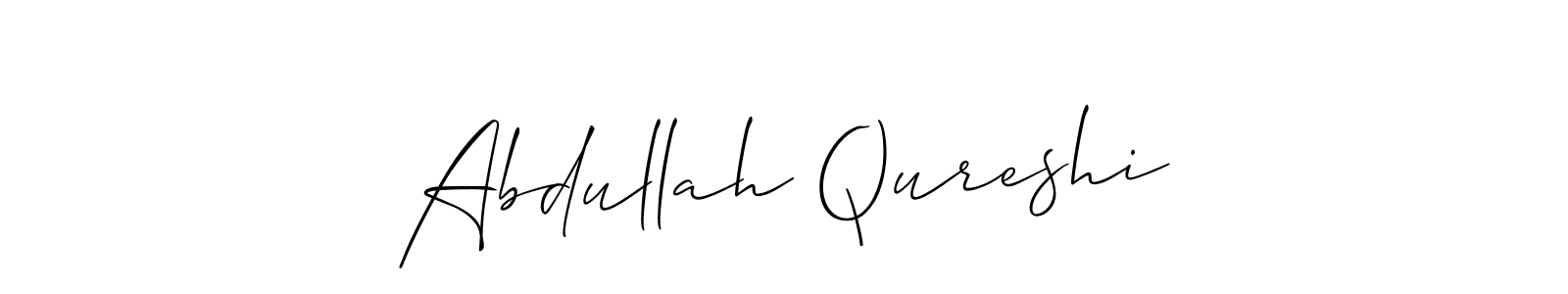 Abdullah Qureshi stylish signature style. Best Handwritten Sign (Allison_Script) for my name. Handwritten Signature Collection Ideas for my name Abdullah Qureshi. Abdullah Qureshi signature style 2 images and pictures png