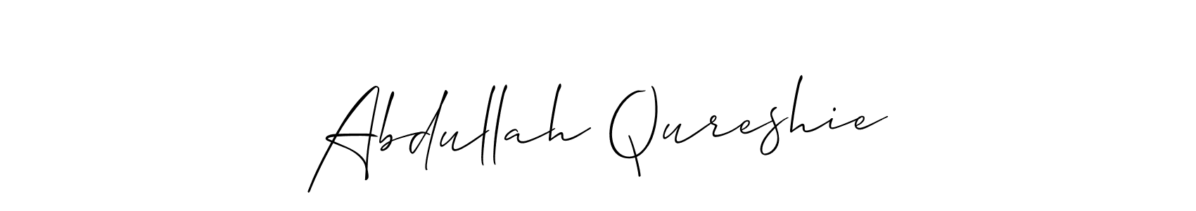 It looks lik you need a new signature style for name Abdullah Qureshie. Design unique handwritten (Allison_Script) signature with our free signature maker in just a few clicks. Abdullah Qureshie signature style 2 images and pictures png