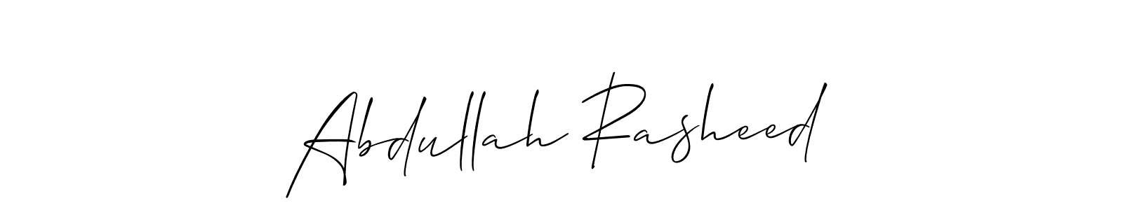 How to Draw Abdullah Rasheed signature style? Allison_Script is a latest design signature styles for name Abdullah Rasheed. Abdullah Rasheed signature style 2 images and pictures png