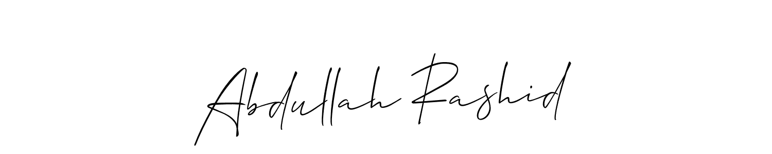 Also we have Abdullah Rashid name is the best signature style. Create professional handwritten signature collection using Allison_Script autograph style. Abdullah Rashid signature style 2 images and pictures png