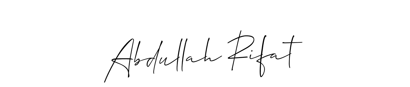 Create a beautiful signature design for name Abdullah Rifat. With this signature (Allison_Script) fonts, you can make a handwritten signature for free. Abdullah Rifat signature style 2 images and pictures png