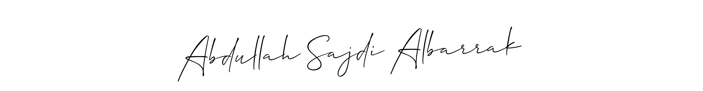 Abdullah Sajdi Albarrak stylish signature style. Best Handwritten Sign (Allison_Script) for my name. Handwritten Signature Collection Ideas for my name Abdullah Sajdi Albarrak. Abdullah Sajdi Albarrak signature style 2 images and pictures png