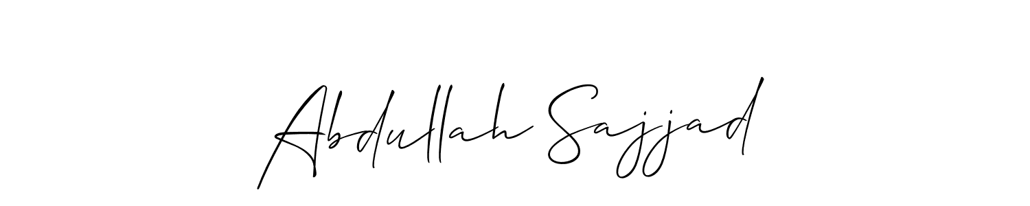 Best and Professional Signature Style for Abdullah Sajjad. Allison_Script Best Signature Style Collection. Abdullah Sajjad signature style 2 images and pictures png