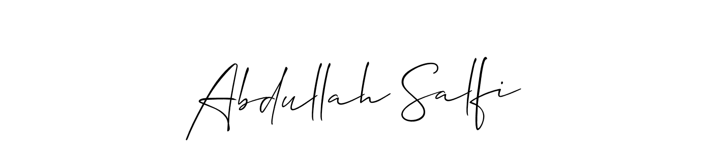 Make a beautiful signature design for name Abdullah Salfi. With this signature (Allison_Script) style, you can create a handwritten signature for free. Abdullah Salfi signature style 2 images and pictures png