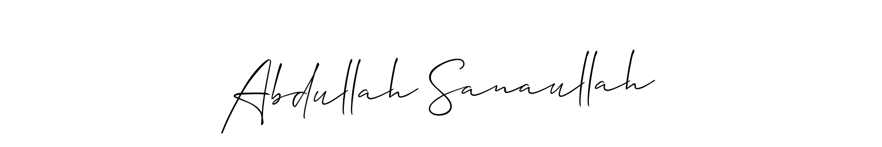 Also we have Abdullah Sanaullah name is the best signature style. Create professional handwritten signature collection using Allison_Script autograph style. Abdullah Sanaullah signature style 2 images and pictures png