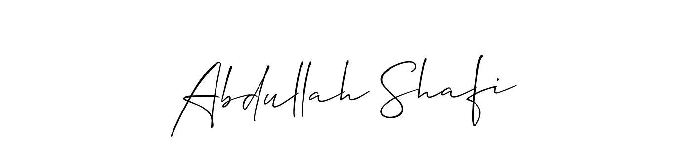 The best way (Allison_Script) to make a short signature is to pick only two or three words in your name. The name Abdullah Shafi include a total of six letters. For converting this name. Abdullah Shafi signature style 2 images and pictures png