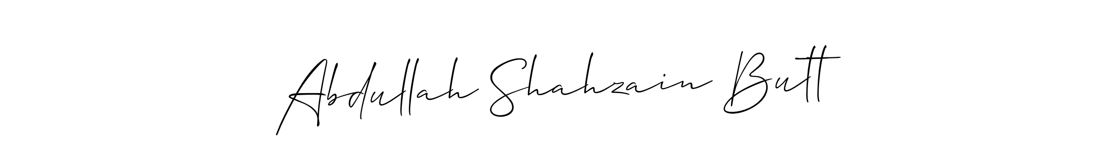 Use a signature maker to create a handwritten signature online. With this signature software, you can design (Allison_Script) your own signature for name Abdullah Shahzain Butt. Abdullah Shahzain Butt signature style 2 images and pictures png