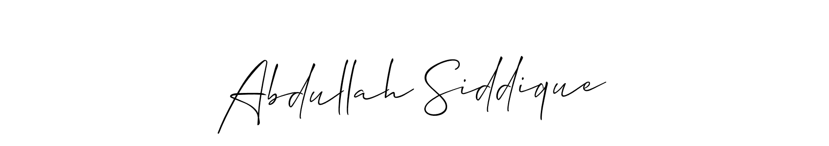 Design your own signature with our free online signature maker. With this signature software, you can create a handwritten (Allison_Script) signature for name Abdullah Siddique. Abdullah Siddique signature style 2 images and pictures png