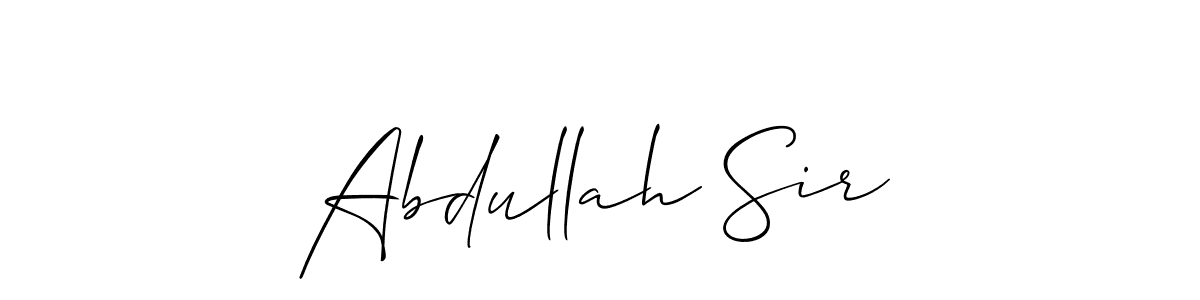 Use a signature maker to create a handwritten signature online. With this signature software, you can design (Allison_Script) your own signature for name Abdullah Sir. Abdullah Sir signature style 2 images and pictures png