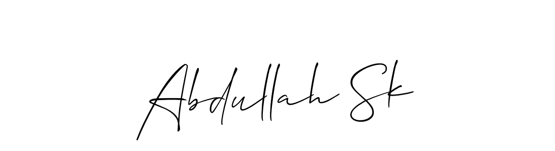 How to make Abdullah Sk signature? Allison_Script is a professional autograph style. Create handwritten signature for Abdullah Sk name. Abdullah Sk signature style 2 images and pictures png