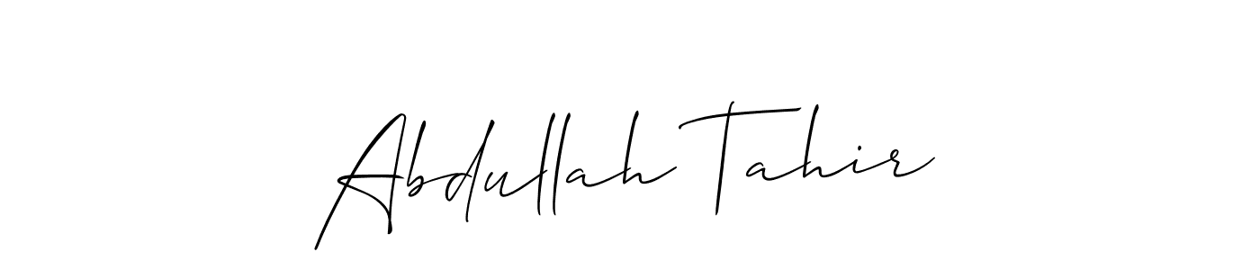 It looks lik you need a new signature style for name Abdullah Tahir. Design unique handwritten (Allison_Script) signature with our free signature maker in just a few clicks. Abdullah Tahir signature style 2 images and pictures png