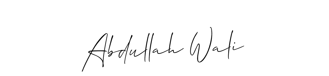 Abdullah Wali stylish signature style. Best Handwritten Sign (Allison_Script) for my name. Handwritten Signature Collection Ideas for my name Abdullah Wali. Abdullah Wali signature style 2 images and pictures png