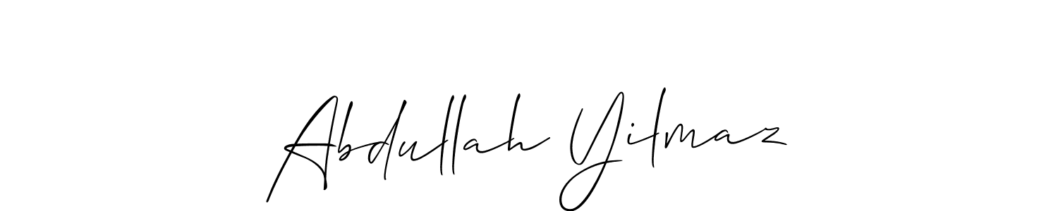Make a beautiful signature design for name Abdullah Yilmaz. With this signature (Allison_Script) style, you can create a handwritten signature for free. Abdullah Yilmaz signature style 2 images and pictures png