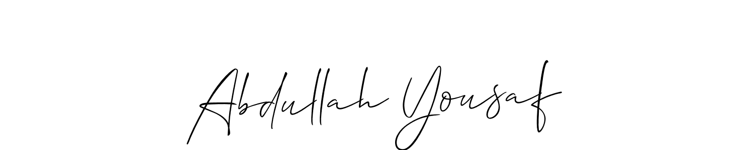 Abdullah Yousaf stylish signature style. Best Handwritten Sign (Allison_Script) for my name. Handwritten Signature Collection Ideas for my name Abdullah Yousaf. Abdullah Yousaf signature style 2 images and pictures png