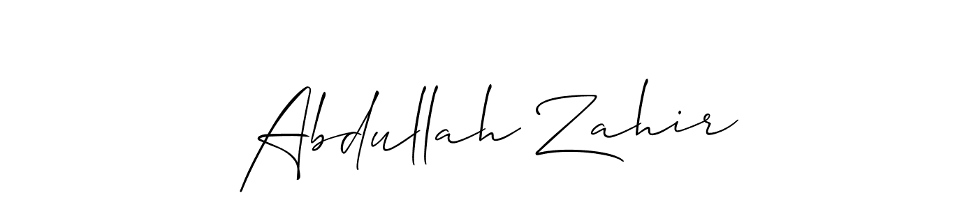 How to make Abdullah Zahir signature? Allison_Script is a professional autograph style. Create handwritten signature for Abdullah Zahir name. Abdullah Zahir signature style 2 images and pictures png