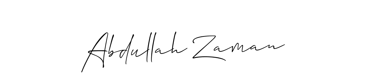 The best way (Allison_Script) to make a short signature is to pick only two or three words in your name. The name Abdullah Zaman include a total of six letters. For converting this name. Abdullah Zaman signature style 2 images and pictures png