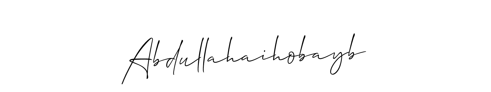 Make a beautiful signature design for name Abdullahaihobayb. Use this online signature maker to create a handwritten signature for free. Abdullahaihobayb signature style 2 images and pictures png