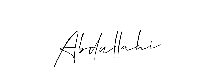 Create a beautiful signature design for name Abdullahi. With this signature (Allison_Script) fonts, you can make a handwritten signature for free. Abdullahi signature style 2 images and pictures png