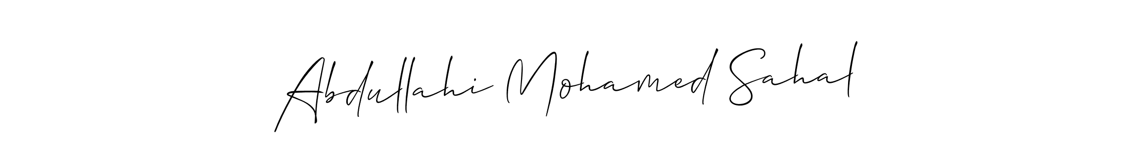 You should practise on your own different ways (Allison_Script) to write your name (Abdullahi Mohamed Sahal) in signature. don't let someone else do it for you. Abdullahi Mohamed Sahal signature style 2 images and pictures png