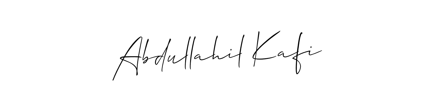 How to Draw Abdullahil Kafi signature style? Allison_Script is a latest design signature styles for name Abdullahil Kafi. Abdullahil Kafi signature style 2 images and pictures png