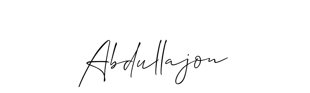 How to Draw Abdullajon signature style? Allison_Script is a latest design signature styles for name Abdullajon. Abdullajon signature style 2 images and pictures png