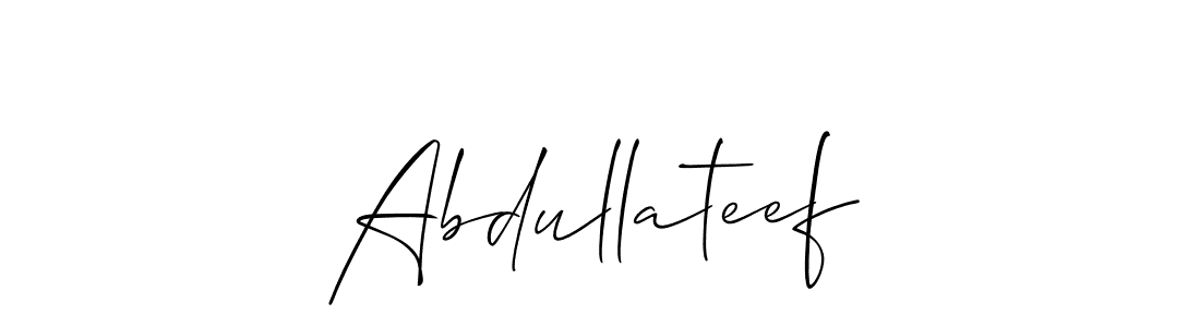 How to make Abdullateef name signature. Use Allison_Script style for creating short signs online. This is the latest handwritten sign. Abdullateef signature style 2 images and pictures png