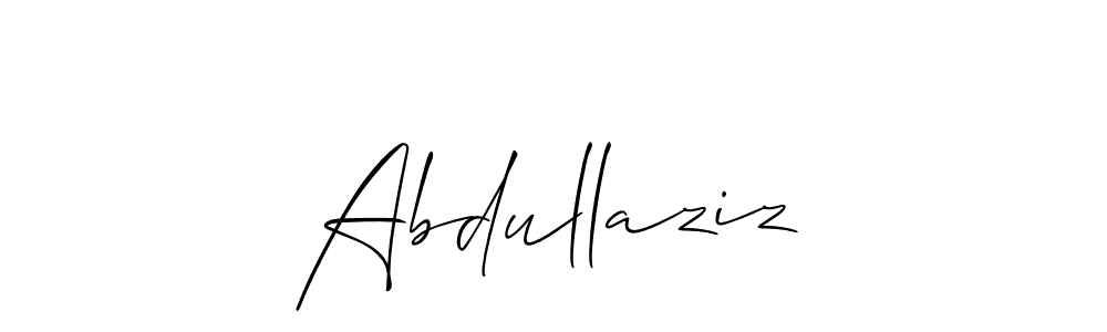 Allison_Script is a professional signature style that is perfect for those who want to add a touch of class to their signature. It is also a great choice for those who want to make their signature more unique. Get Abdullaziz name to fancy signature for free. Abdullaziz signature style 2 images and pictures png