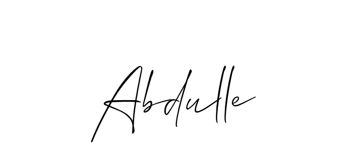 The best way (Allison_Script) to make a short signature is to pick only two or three words in your name. The name Abdulle include a total of six letters. For converting this name. Abdulle signature style 2 images and pictures png