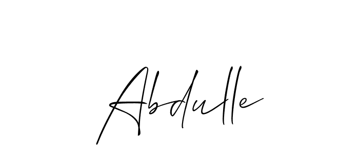 The best way (Allison_Script) to make a short signature is to pick only two or three words in your name. The name Abdulle include a total of six letters. For converting this name. Abdulle signature style 2 images and pictures png