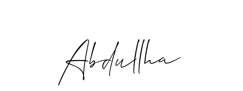 Similarly Allison_Script is the best handwritten signature design. Signature creator online .You can use it as an online autograph creator for name Abdullha. Abdullha signature style 2 images and pictures png