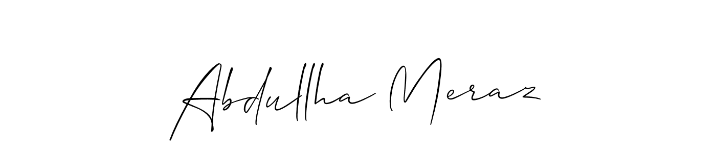 Make a beautiful signature design for name Abdullha Meraz. With this signature (Allison_Script) style, you can create a handwritten signature for free. Abdullha Meraz signature style 2 images and pictures png