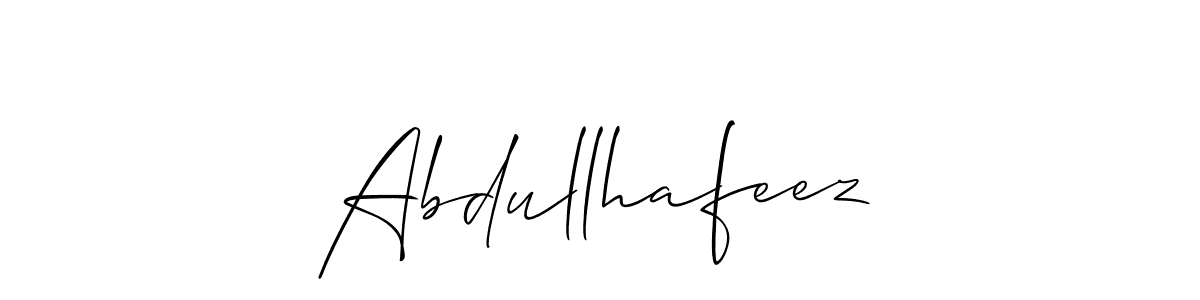 Also we have Abdullhafeez name is the best signature style. Create professional handwritten signature collection using Allison_Script autograph style. Abdullhafeez signature style 2 images and pictures png