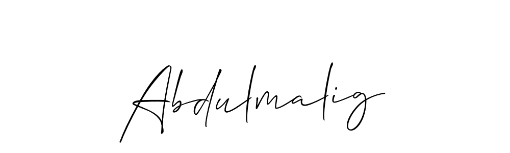 Create a beautiful signature design for name Abdulmalig. With this signature (Allison_Script) fonts, you can make a handwritten signature for free. Abdulmalig signature style 2 images and pictures png