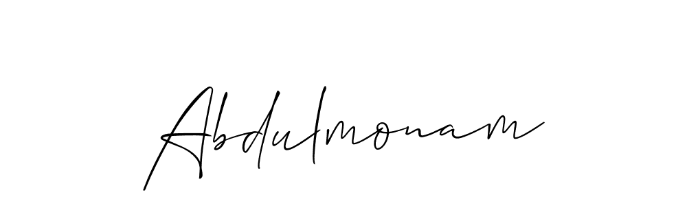 Also we have Abdulmonam name is the best signature style. Create professional handwritten signature collection using Allison_Script autograph style. Abdulmonam signature style 2 images and pictures png