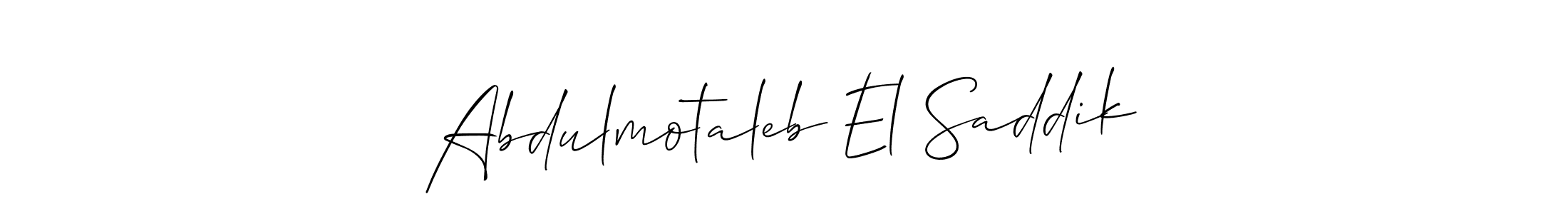 Also You can easily find your signature by using the search form. We will create Abdulmotaleb El Saddik name handwritten signature images for you free of cost using Allison_Script sign style. Abdulmotaleb El Saddik signature style 2 images and pictures png
