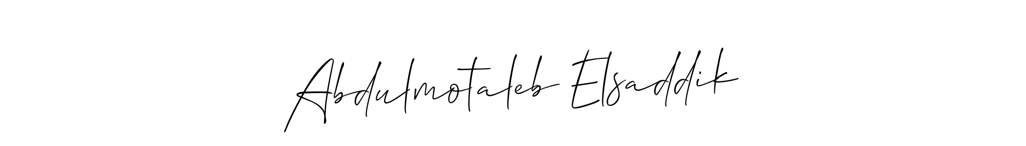 How to make Abdulmotaleb Elsaddik name signature. Use Allison_Script style for creating short signs online. This is the latest handwritten sign. Abdulmotaleb Elsaddik signature style 2 images and pictures png